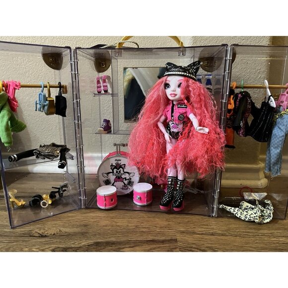 MGA Entertainment Other - Rainbow High Deluxe Hard Shell Closet Shadow Fashion Doll Pink Drums Clothing